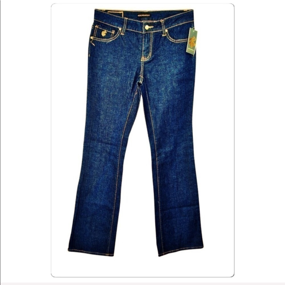 Vintage Y2K Rocawear dark wash boot cut jeans size 28 NEW